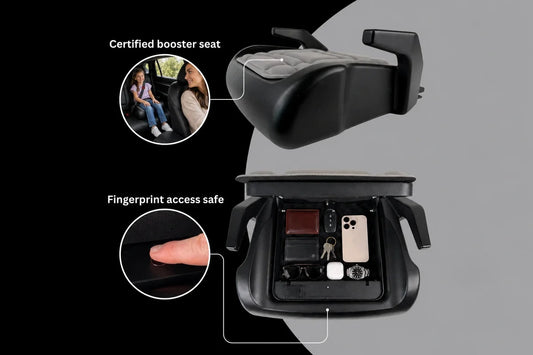 Meet the BoostedSafe Mini: A Certified Booster Seat That Doubles as a Hidden Vehicle Safe