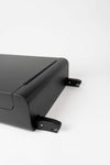 BoostedSafe base side view showing steel mounting brackets