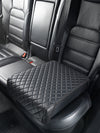 BoostedSafe Basic with quilted cover closed in rear truck seat
