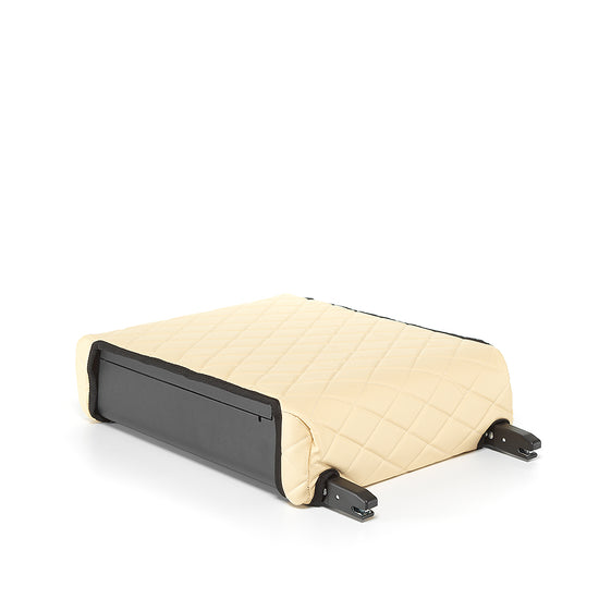 BoostedSafe Elite Beige cover rear angle showing mounting brackets