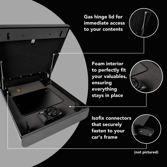 BoostedSafe Elite features gas hinge foam interior ISOFIX connectors