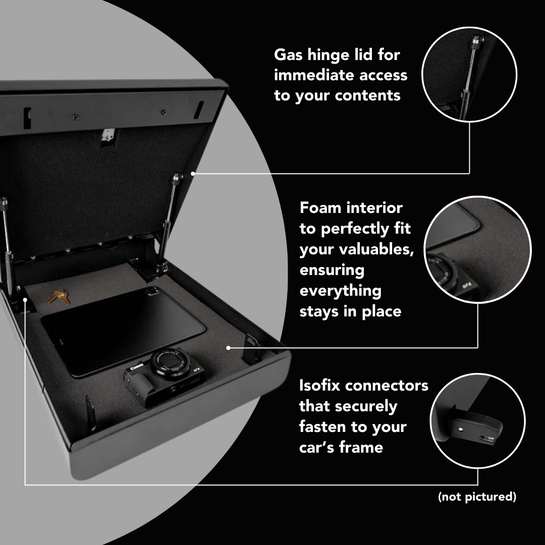 BoostedSafe Elite features gas hinge foam interior ISOFIX connectors