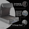 BoostedSafe Elite features gas hinge disk detainer locks 16 gauge steel
