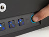 Finger touching BoostedSafe Elite biometric fingerprint scanner