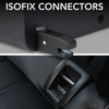 BoostedSafe ISOFIX connectors and vehicle ISOFIX anchor mounting detail