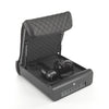 BoostedSafe Elite open with camera gear and lens securely stored inside the padded storage compartment.