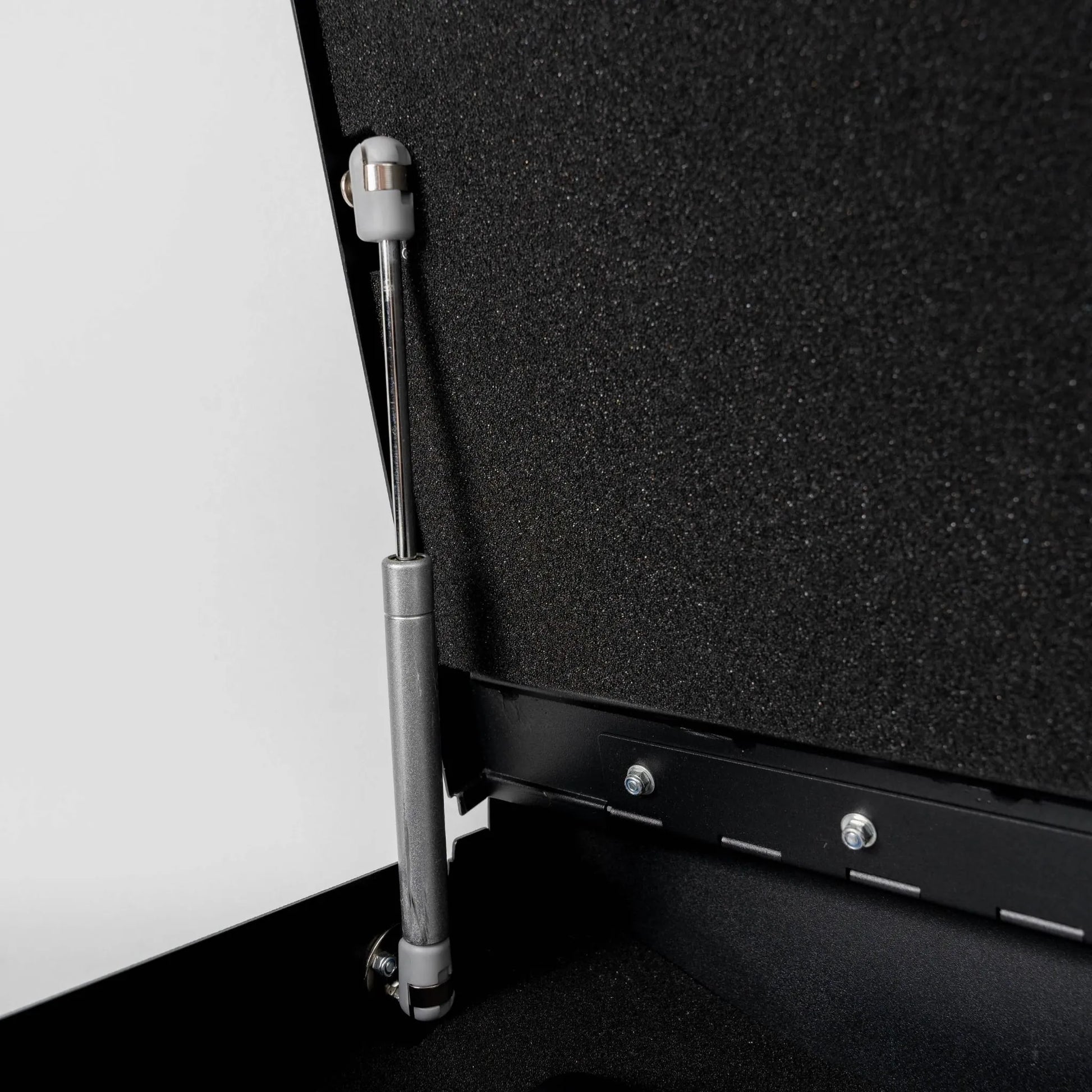 BoostedSafe Elite gas strut hinge support for smooth and secure safe lid opening.