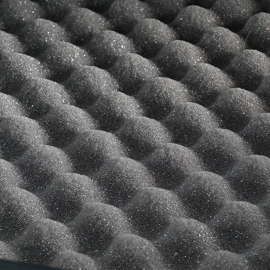 Close-up of egg-crate protective foam padding inside the BoostedSafe Elite.