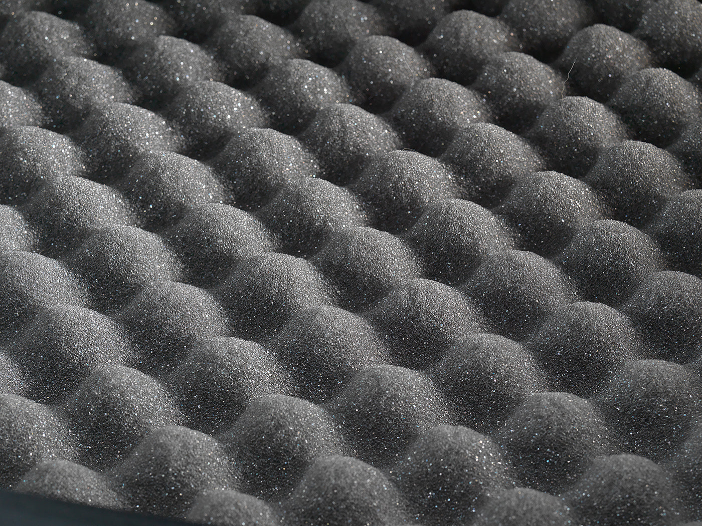Close-up of egg-crate protective foam padding inside the BoostedSafe Elite.
