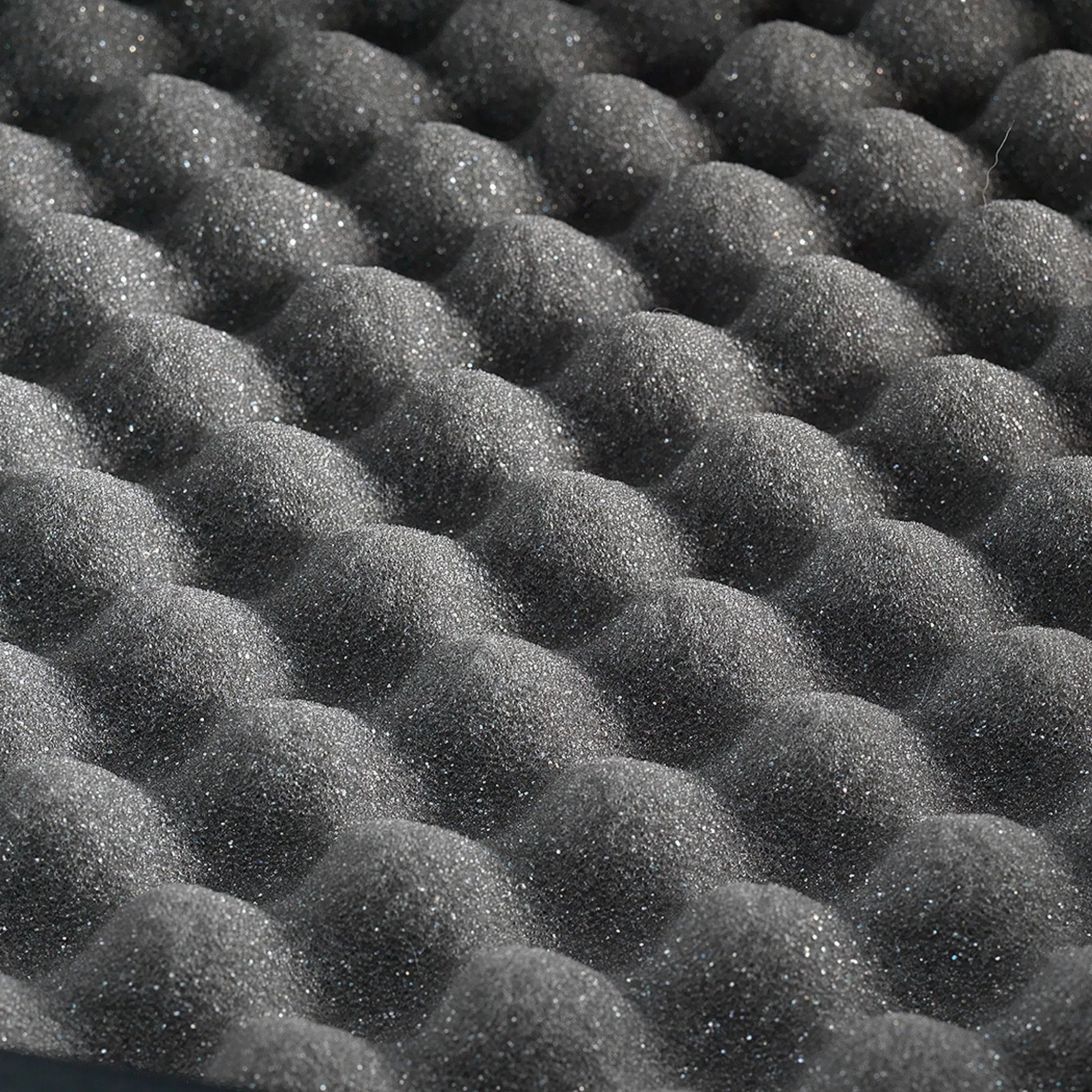 Protective egg crate foam padding inside BoostedSafe Elite secure vehicle storage safe.