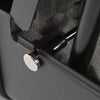 Boosted Safe Elite hidden safe close-up of gas strut mounting hardware and reinforced steel hinge system.