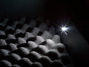 Close-up of BoostedSafe Elite interior LED lighting over protective foam padding.