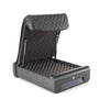 BoostedSafe Elite open with illuminated biometric keypad and padded foam-lined interior storage compartment.