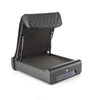 BoostedSafe Elite open with illuminated biometric keypad and empty foam-lined storage compartment.