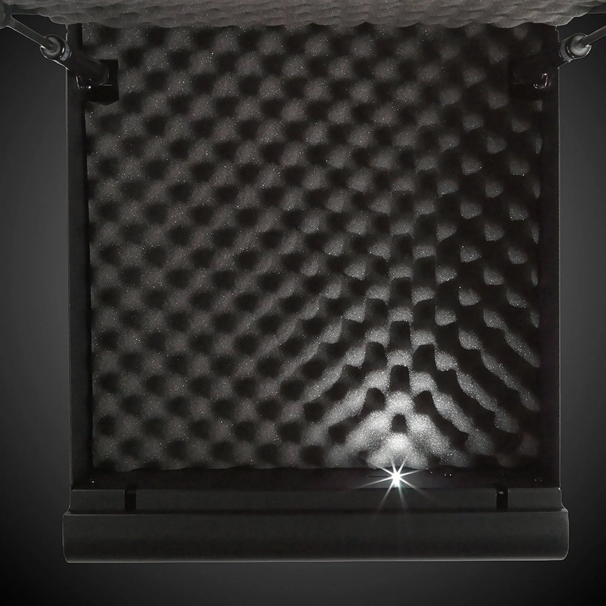 Interior view of the BoostedSafe Elite showing padded egg-crate foam lining and built-in LED interior lighting.