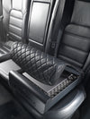 BoostedSafe Elite open on rear vehicle seat with a laptop stored inside.