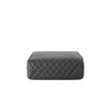 Front view of the BoostedSafe Elite quilted booster seat disguise cover on a white background.