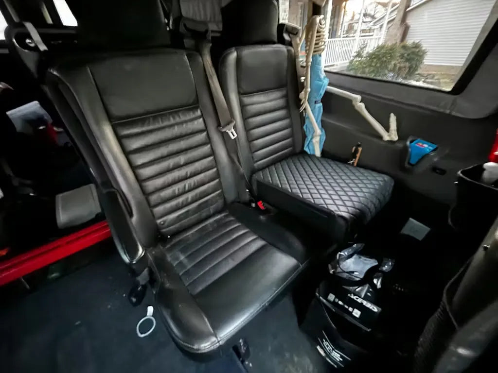oostedSafe hidden seat safe installed in Jeep rear passenger seating area.