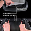 BoostedSafe Mini Basic showing the manual lock and protected internal release controls used to detach it from the vehicle
