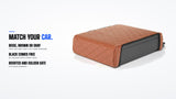 Boosted Safe booster-seat cover chosen to match a car interior